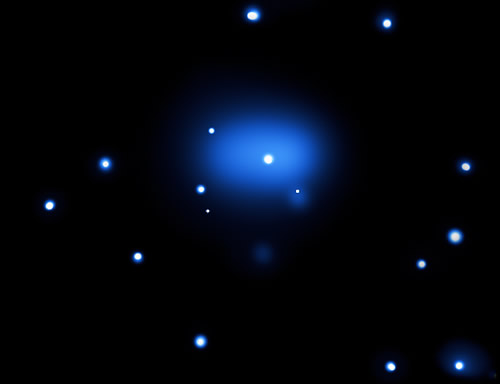 JKCS041 Gökada kümesi 10.2 milyar ışık yılı uzaklıklığıyla, en uzak gökada kümesidir.
